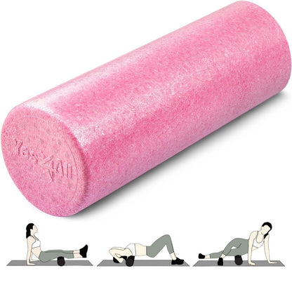 Yes4All High-Density EPP Round Back Roller Foam, Exercise Foam Roller for Yoga, Pilates & Stretching - 12, 18, 24, 36 inch