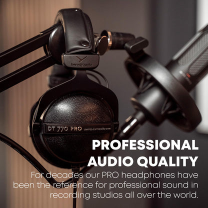 beyerdynamic DT 770 Pro Studio Headphones - Over-Ear, Closed-Back, Professional Design for Recording and Monitoring (80 Ohm, Grey) (Renewed)
