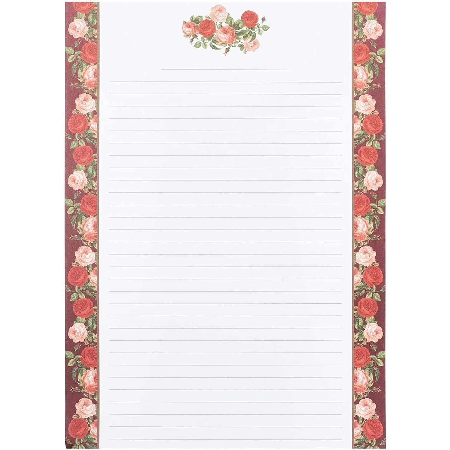 60 Sheets Vintage Floral Stationary with 30 Envelopes, Letter Writing Paper for Poems, Thank You Notes, Pen Pal, Scrapbook, Calligraphy (6 Designs, 10.2 x 7.25 In)