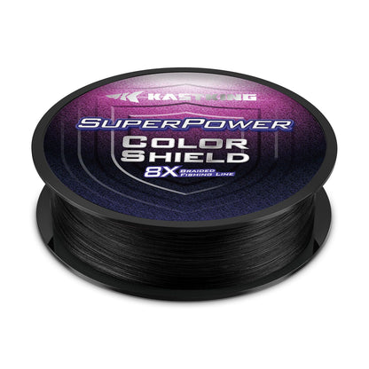 KastKing Superpower ColorShield Braided Fishing Line, Black,40LB,300Yards,X8