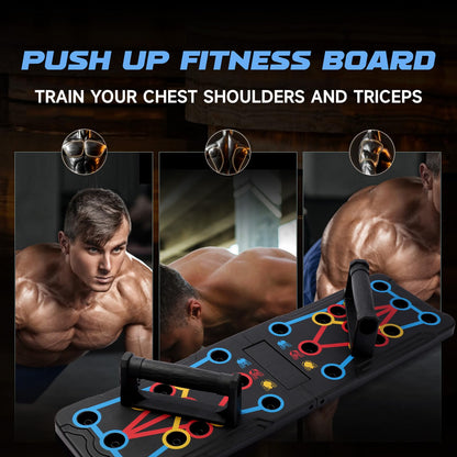 15-in-1 Foldable PushUp Stands Board Fitness,Workout Equipment for Home Gym, Men & Women Adjustable Pushup Board for Chest, Abs, Arms & Core Training,Portable Push-Up Board for Full Body Exercise