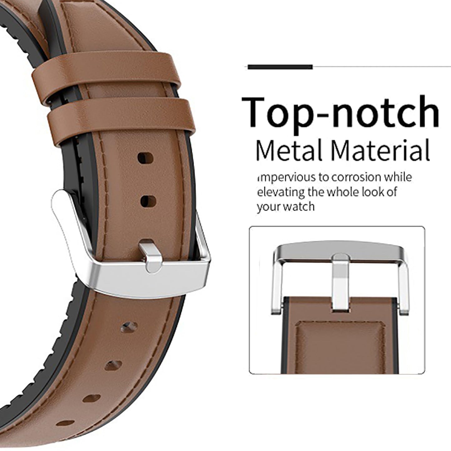 Compatible with CMF Watch 3 Pro Band, 22mm Leather Silicone Breathable Replacement Smartwatch Strap Wristband Compatible for CMF Watch Pro 1, 2, 3 Pro Smartwatch
