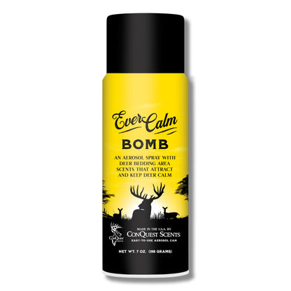 Conquest Scents EverCalm Deer Scent Bomb – Deer Attractant Spray & Calming Scent, All-Season Effectiveness, Versatile Hunting Aerosol Canister, 7.0 oz
