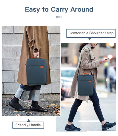 MoKo 15 Inch Laptop Sleeve Bag Fits MacBook Air 15" M2 2023, MacBook Pro 14" M2 2023, Galaxy Tab S9 Utra 14.6" 2023, Handle Carrying Case with Shoulder Strap, Indigo