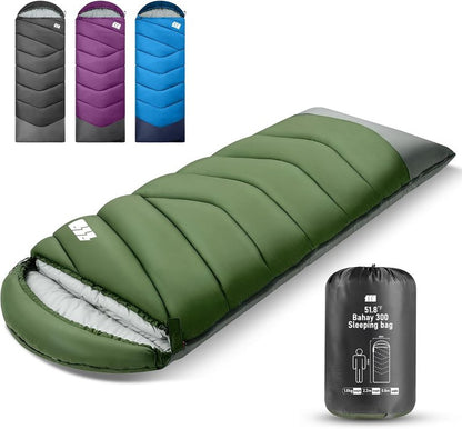 Sleeping Bags for Adults - Lightweight Waterproof Cold Weather Backpacking Gear | Compact for Travel, Hiking & Camping
