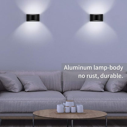 Lightess Modern Wall Sconces Indoor Wall Lamp Dimmable LED Up Down Wall Lamp 12W for Bedroom Living Room Staircase, Cool White