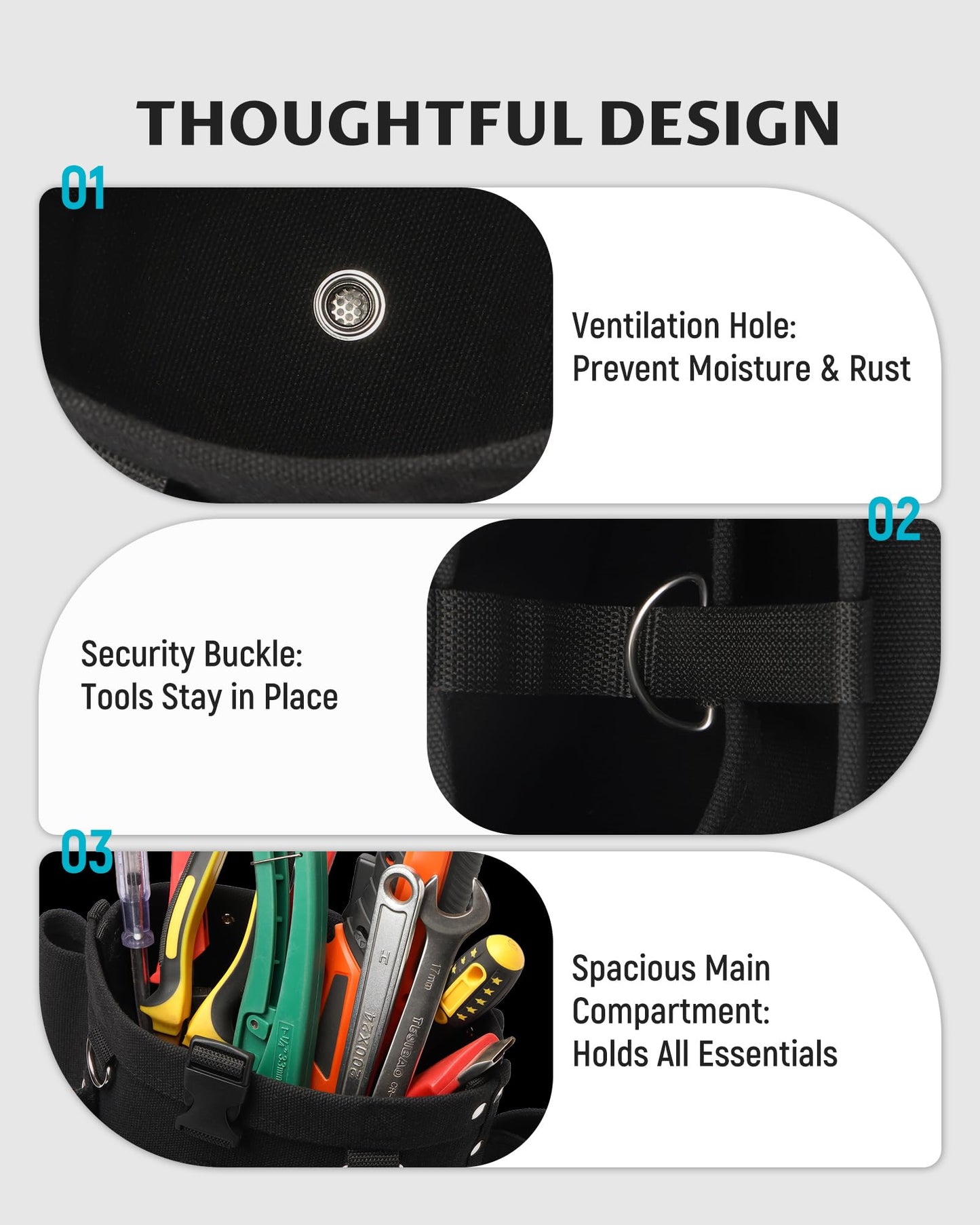 Lichamp Bull Pin and Spud Wrench Holder, Construction Tool Belt Pouches Bolt Bag for Iron Work