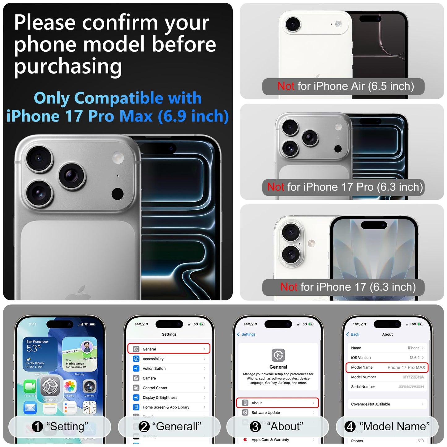 Vofolen for iPhone 17 Pro Max Case Wallet with Card Holder RFID Blocking Crossbody Adjustable Strap Leather with Magnetic Clasp Heavy Duty Protective for iPhone 17 Pro Max Phone Case for Women-Black