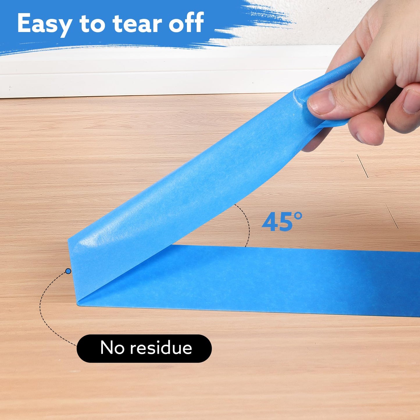 Fyguard 10 Rolls Painters Tape Blue Painters Tape 2 Inch Wide, General Purpose Masking Tape Bulk, 1.89 in x 55 Yd Blue Tape for Wall Painting Home Improvement DIY Crafts, Total 550 Yards