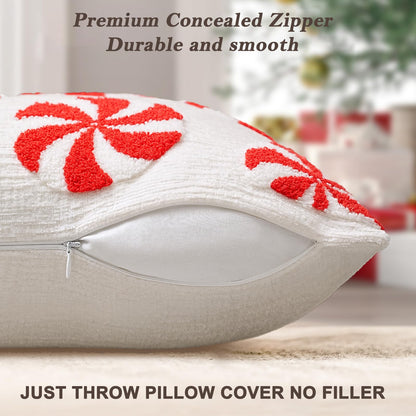 AYGXU Christmas Pillow Covers-Christmas Decor,2 Packs Candy Pillows 18 * 18in,Throw Pillows Covers for Bedroom Sofa Living Room