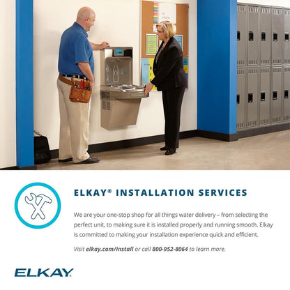 Elkay EZS8WSLK ezH2O Bottle Filling Station with Single ADA Cooler Non-Filtered Refrigerated Light Gray