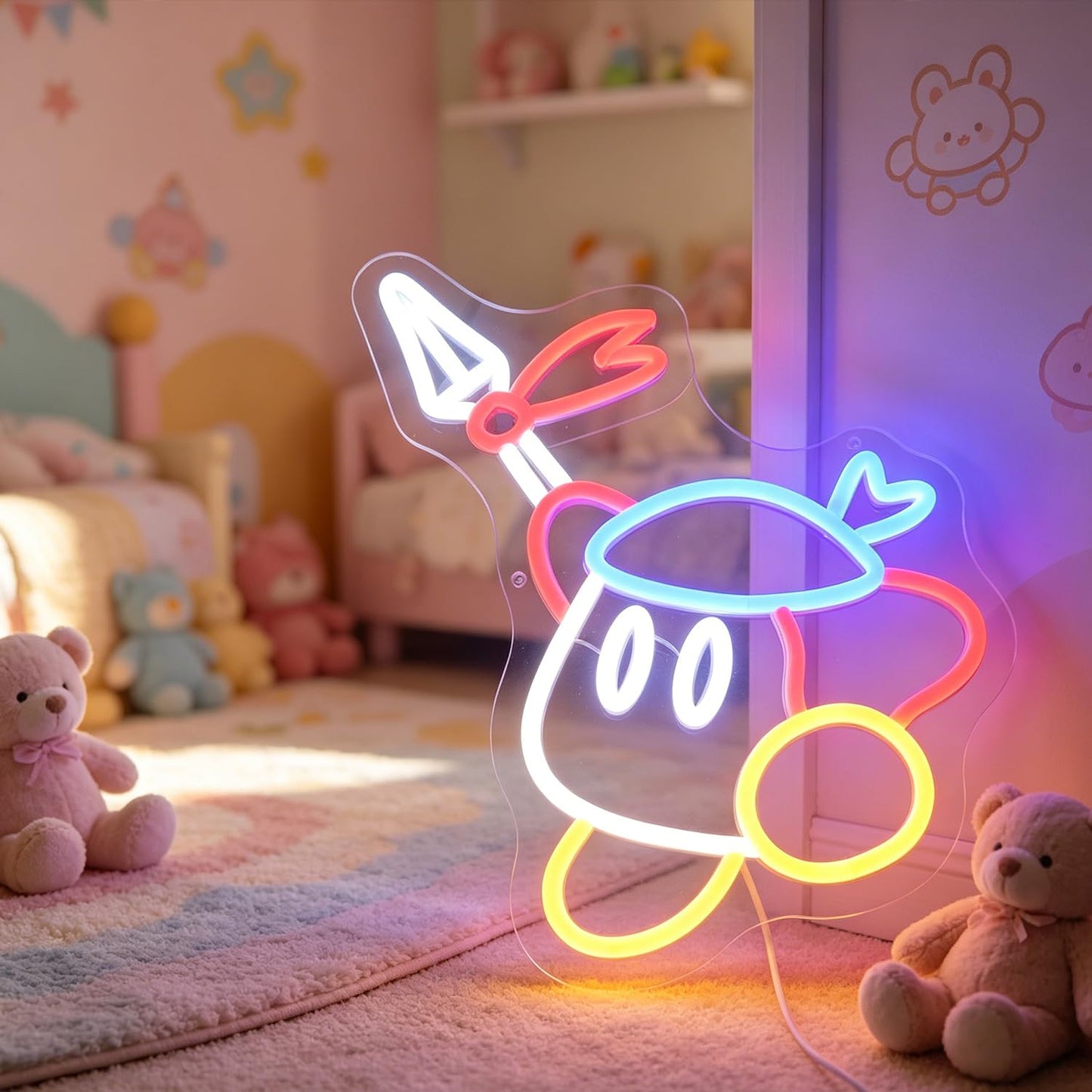 Gaming Neon Sign for Kids Bedroom Game Room, LED Anime Neon Sign Wall Art for Gaming Setup, Man Cave, Dorm or Bedroom Decor, Dimmable USB, Gift for Gamers Teens, Boys, Kids(spearboy)