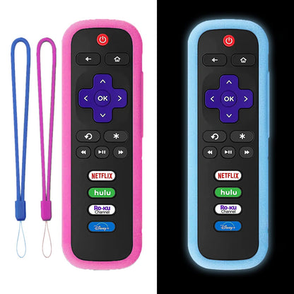Silicone Protective Controller Cover fits for Roku TV Voice Remote | Element Roku | Westinghouse Roku TV Controller Cover,Glow in The Dark