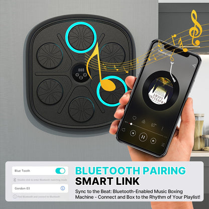 2025 Smart Music Boxing Machine for Adults and Kids: New Model Bluetooth Wall Mounted Punching Pad - Training Sport Equipment for Home Gym - Gifts for Teen Boys