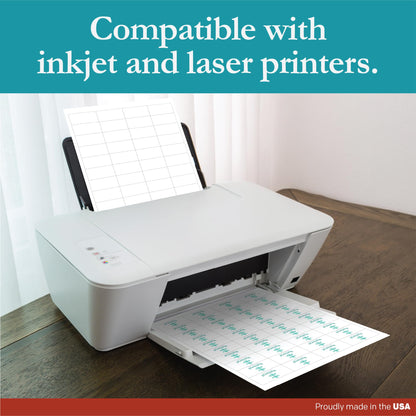 Premium Label Supply White Sticker Barcode Labels – 2" x 1" – Laser/Inkjet Compatible – (40 per Sheet), 25 Sheets – 1000 Total Adhesive Labels
