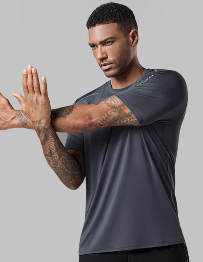 5 Pack Men’s Active Quick Dry Crew Neck T Shirts | Athletic Running Gym Workout Short Sleeve Tee Tops Bulk (Set 17, XX-Large)