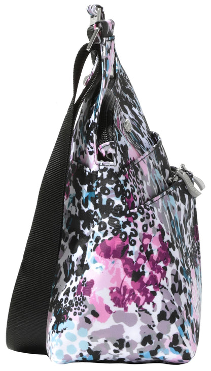 Baggallini Cross Over Crossbody Women 11x8.5 Medium Travel Bag Lightweight Water-Resistant Nylon Organized Handbag Purse