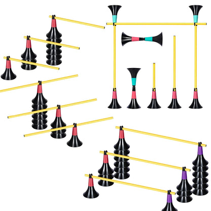 Basketball Training Cones and Agility Poles Set, 8pcs Cones with Anti-Slip Silicone Sleeve & 8pcs 19.7" Poles, Heavy Duty Soccer Training Equipment for Dribbling Drills and Speed Hurdles (Green)