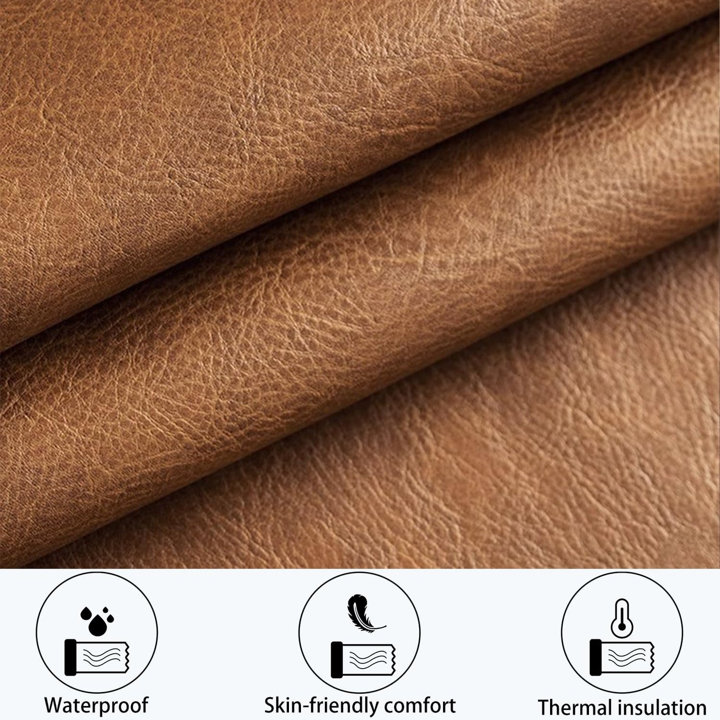 Leather Nightstand Cover 2.7mm Tablecloth Protector Solid Color Small Table Runner Coffee Table Mats Dustpoof End Tablecloth Bedside Dresser Cover Top for Kitchen Home Light Coffee 15.7 * 24 Inch