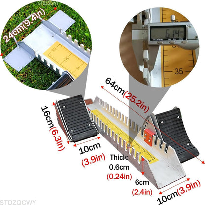 HYUIO 25in Starting Blocks, Track and Field Multi Function Track Blocks for Sprinting 6 Angle Adjustable Aluminum Track Starting Blocks for Athletics Plastic Runway Cinder Track