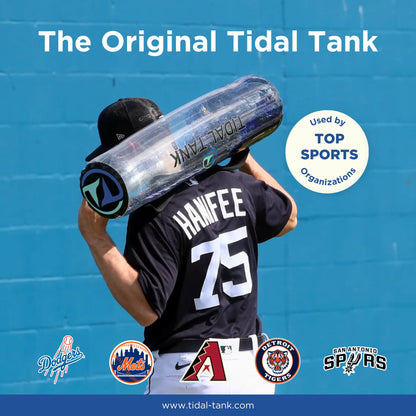 Tidal Tank Bulgarian – Water-Filled Bulgarian Bag for Rotational Power, Ox Bag for Explosive Strength & Dynamic Training – Adjustable Live Weight Workout Bag with App & Video Library Access