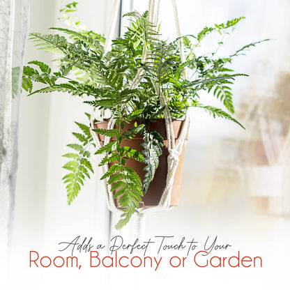 Macrame Plant Hangers Indoor Macrame Hanging Planters for Indoor Plants, 6 Pack Hanging Plant Holders Indoor Hanging, Macromay Plant Hangers for Indoor Plant Hanger, Outdoor Flower Pots Holder
