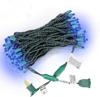 100 Count Blue LED Christmas Lights 50ft 5mm Blue, Waterproof, Indoor/Outdoor, UL, IP65