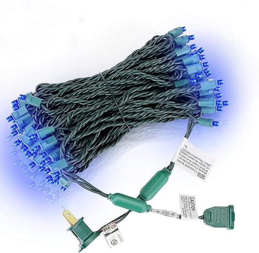 100 Count Blue LED Christmas Lights 50ft 5mm Blue, Waterproof, Indoor/Outdoor, UL, IP65