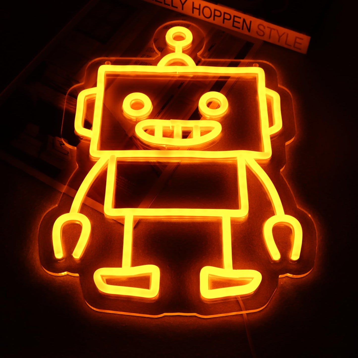 TOPQUALI Robot Neon Signs Robot LED Neon Light Decor for Game Room, Baby Living Room,Kids Room,Party,Birthday,Christmas Signs for Boys,Kids Gift13.8 * 10.1 Inch
