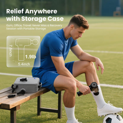 BOB AND BRAD T2 Massage Gun, Deep Tissue Percussion Muscle Massage Gun for Back and Neck, Upgraded 4000 mah Battery, HSA Handheld Electric Back Massager for Athletes Pain Relief FSA Eligible