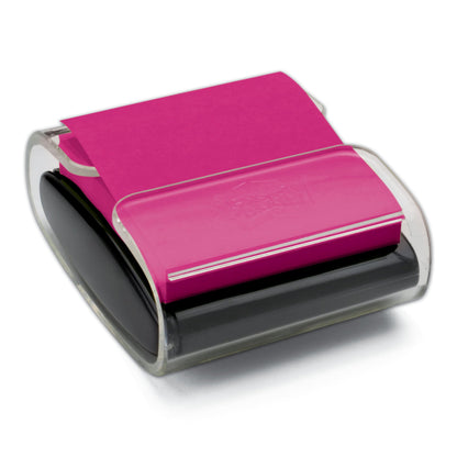 Post-it Pop-up Notes Dispenser, 3x3 in, Black Base Clear Top, Pack Includes Dispenser and a 45-Sheet Pad of Pop-up Notes (WD-330-BK)