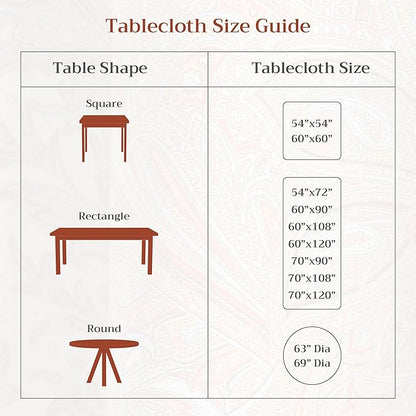 Maison d' Hermine Table Cloth Rectangle Table 100% Cotton 60 x 120 Inches Fall Tablecloth Reusable Everyday Use for Thanksgiving Christmas Decorations Dining Farmhouse Party (Reveillon Au Jardin)