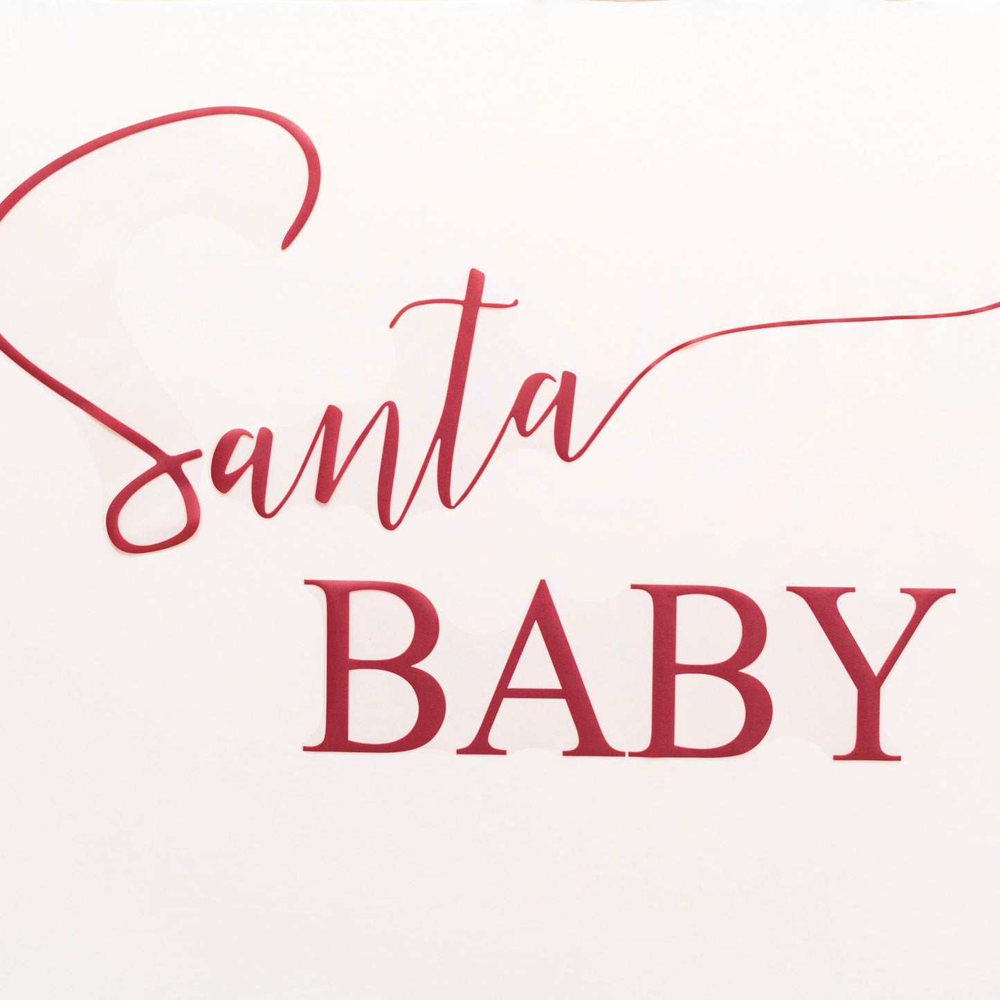 Eurteka Santa Baby Decal - Christmas Theme Baby Shower Party Decal,Merry Christmas Gender Reveal Decoration,Little Santa Party Supplies (Santa Baby Decal)