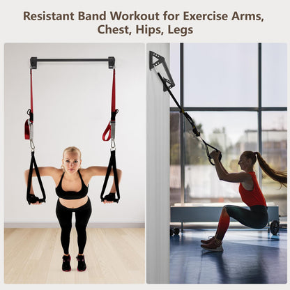 Purife Wall Mounted Pull Up Bars Doorway, Heavy Duty Strength Training Pull-Up Bars for Doorframe, Support Beam or Joist Mount Thick Metal Sturdy Chin Up Bars 500 lbs