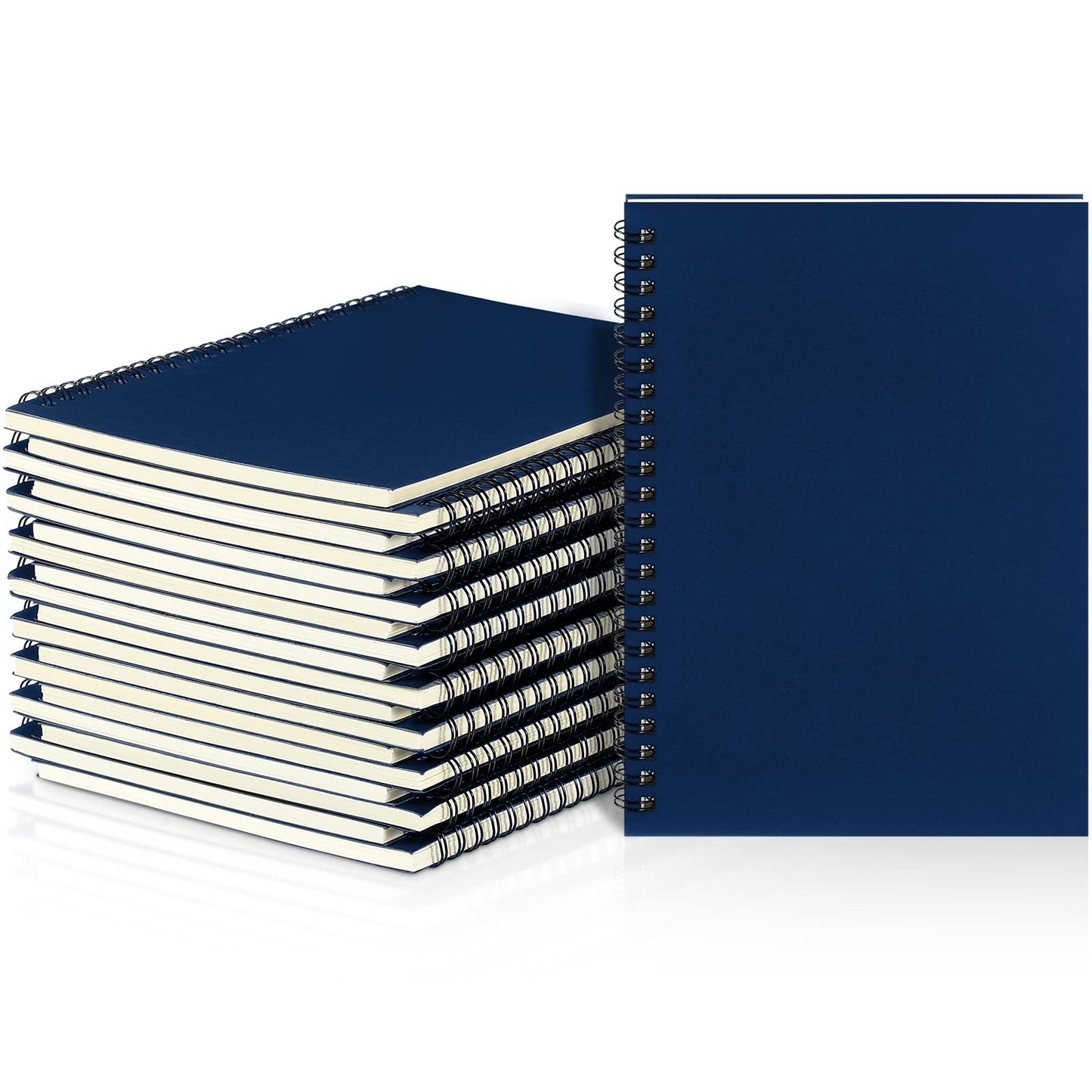 Yahenda 18 Pcs Spiral Notebook Bulk A5 Journal Lined 8.3'' x 5.5'' Writing Composition Paper Small Notepad Subject Notebook for Students Office Business Back to School Supplies (Deep Blue)