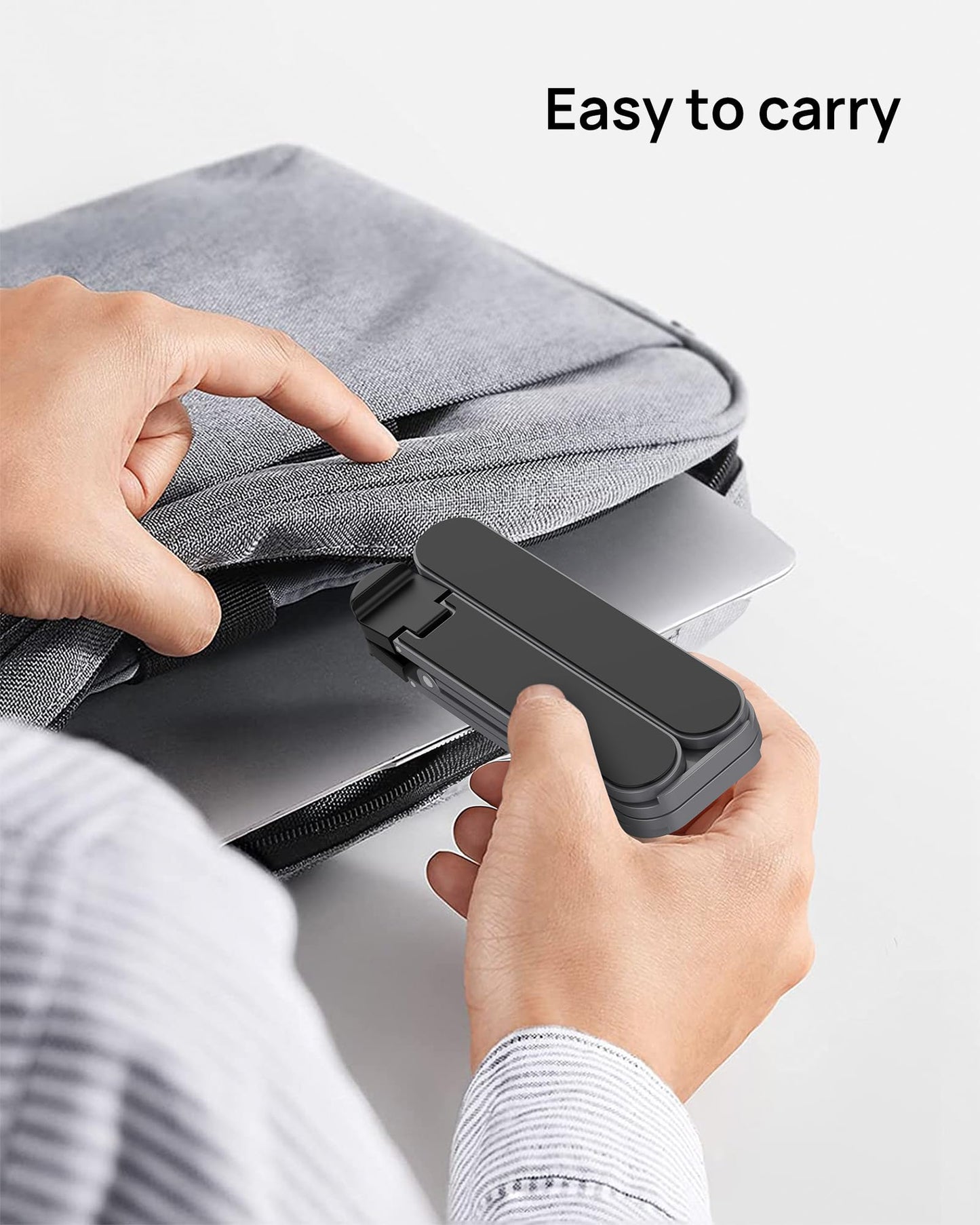 SODI [Ultra Compact] Foldable & Portable Laptop Stand for Desk, Lightweight Tablet Stand for Business Travel, Library, Cafe, 6 Level Height Ergonomic Aluminum Computer Holder for 10-16" Laptops
