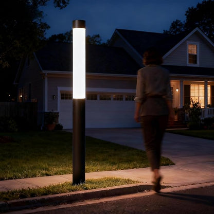SkyGlow Lamp Post Light, 71" 120V Line Voltage Aluminum LED IP55 Waterproof Outdoor Landscape Bollard Lights Modern Curb Appeal for Garden Lawn Pathway Path Patio Courtyard Driveway Decoration