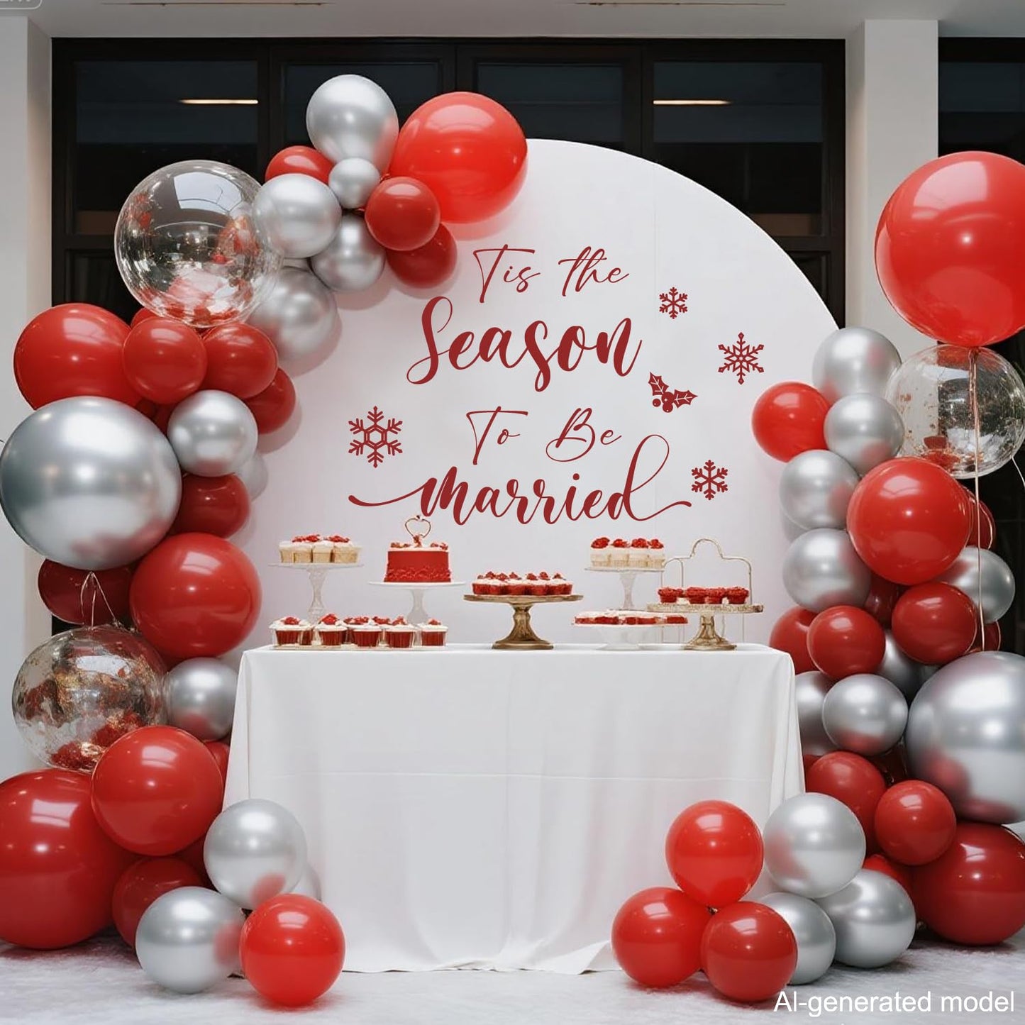LANKBACK Tis the Season to be Married Decal Christmas Engagement Wedding Decorations from Misstletoe to Mrs Bridal Shower Decorations