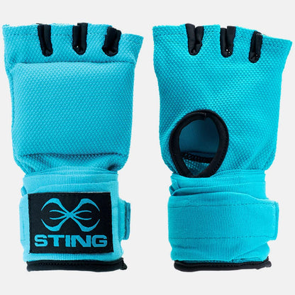 Sting Elasticized Quick Boxing Hand Wrap Gloves, Boxing Equipment for MMA Competition and Training, Teal Blue, M