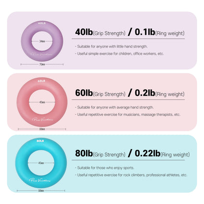 PINK VARIATIONS Smart Exercise Rings - Hoop Extra Weight - Hand Exerciser - Pilates Ring - Grip Strength Trainer - Compatible with Smart Weighted Hoop - Ideal for Fitness, Rehabilitation, Yoga