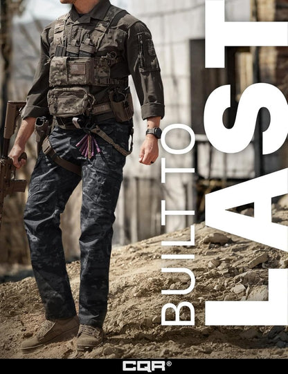 CQR Men's Tactical Pants - Water Resistant Ripstop Cargo Design | Lightweight EDC Hiking Gear