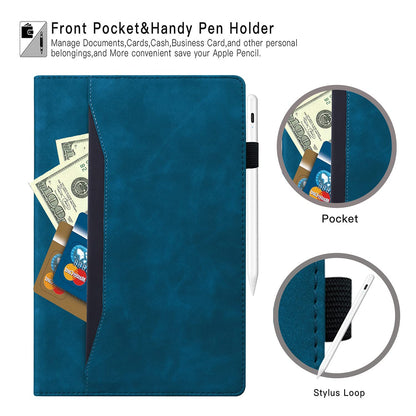 Varohix Case for Lenovo Tab M9 HD (9.0 inch) TB-310FU Tablet Premium PU Leather Protective Case Folio Flip Business Case Tablet Sleeve with Card Pocket Pen Holder, Peacock Blue