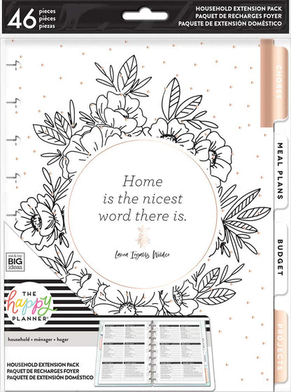 me & my BIG ideas Home Extension Pack - The Happy Planner Scrapbooking Supplies - Organizer for Household Duties - Plan Your Budget & Chores, Make Grocery Lists & Meal Plans - Classic Size
