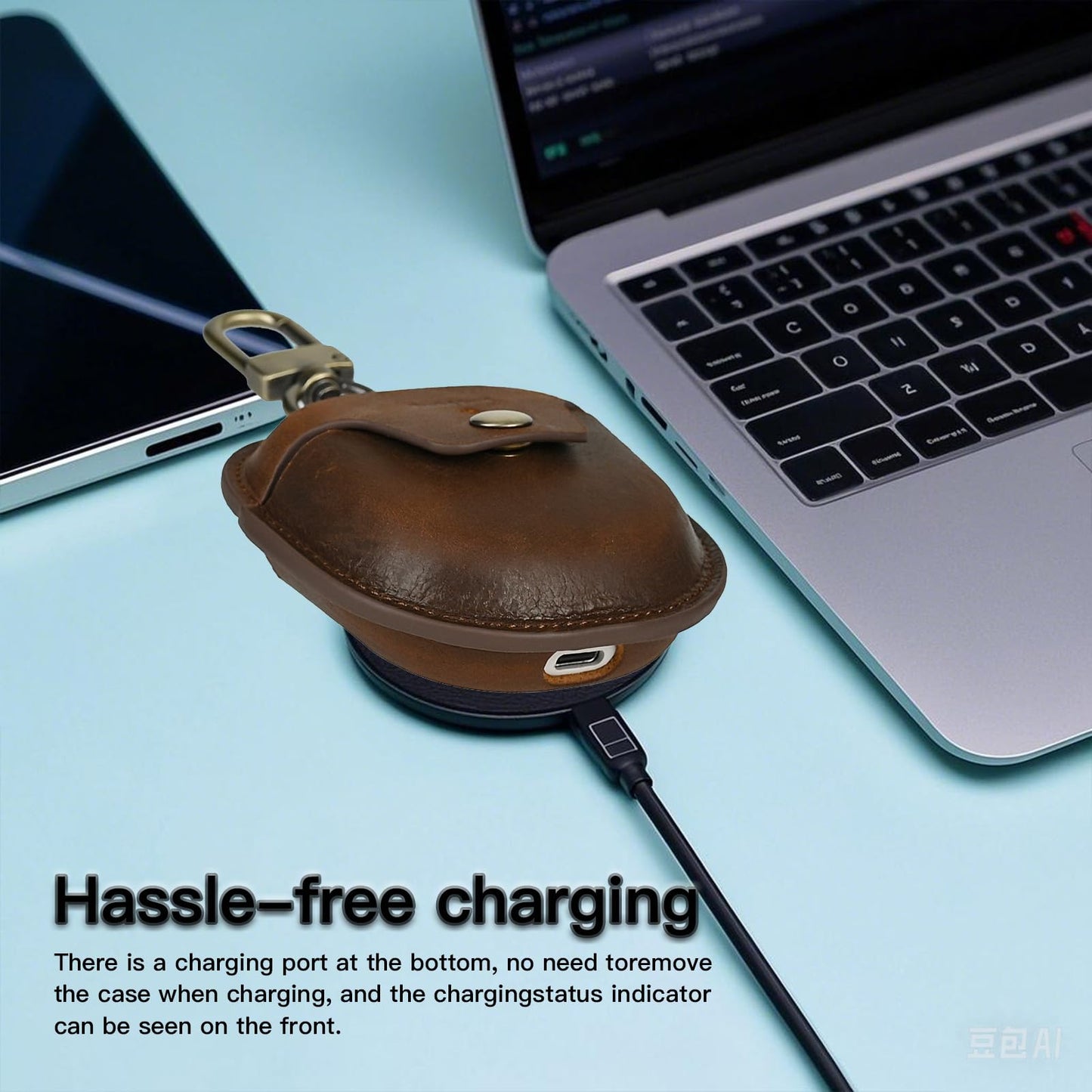 Tusks Land for Bose QuietComfort Ultra Case (2023) & for Bose QuietComfort Earbuds II (2022),Bluetooth Earphone Protective Cover Genuine Leather Earphone Case (Retro Coffee)