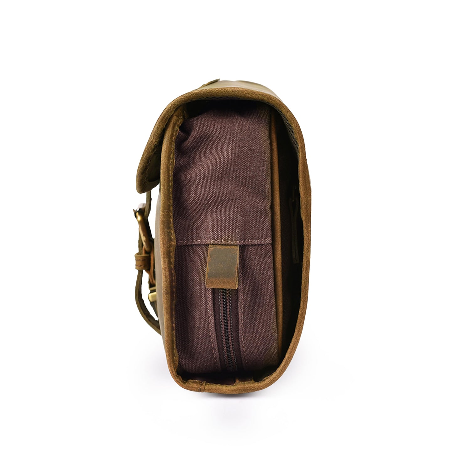 LEATHER VILLAGE Hanging Genuine Leather Toiletry Bag for Men – Handcrafted Vintage Travel Dopp Kit with Waterproof Lining, Shaving Organizer and Shower Bathroom Essentials Case - Mud