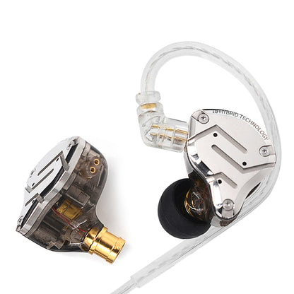 KZ ZS10 Pro in Ear Monitor, 4BA+1DD Hybrid Driver IEM Earphones, HiFi Gaming Earbuds with Stainless Steel Faceplate, in Ear Headphone for Musician Audiophile (Without Mic, Black)