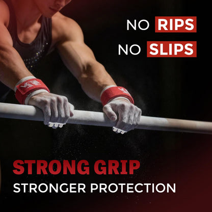 Reisport High Bar Gymnastics Grips for Men - Premium Leather Hand Grips for Gymnastics Bars Gymnastics Equipment & Accessories for Advanced Gymnasts