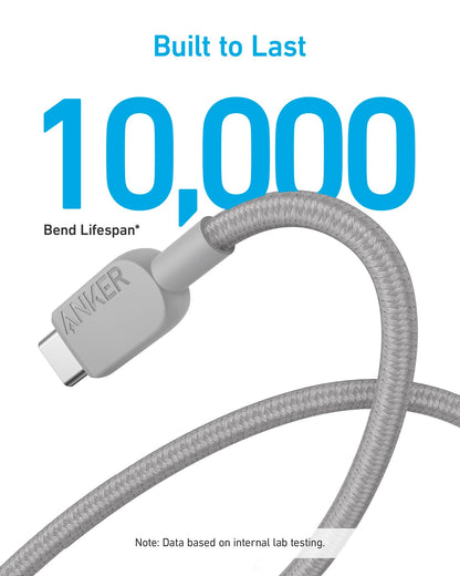 Anker USB A to USB C Cable, Charger Cord (2 Pack, 3FT), for iPhone 17 Series,Samsung Galaxy Note 10/S10+ S10, LG V30 (Black)