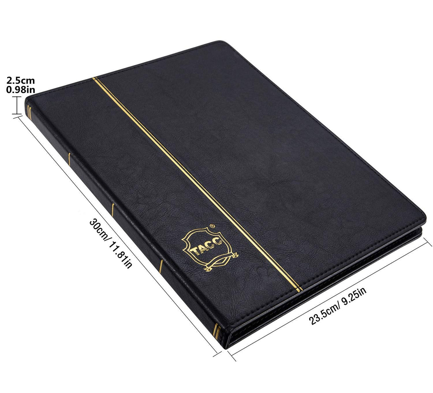 Ettonsun Leather 60-Pocket Dollar Bill Holders for Collectors Paper Money Album Currency Collection Supplies Book Travel Banknote Stamp Storage,Collection Folder for paper souvenirs, Black