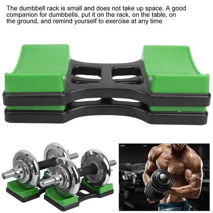 Gavigain Dumbbell Bracket Mat,Home Dumbbell Frame Stand Prevent Rolling Dumbbell Rack Holder(1Pair)